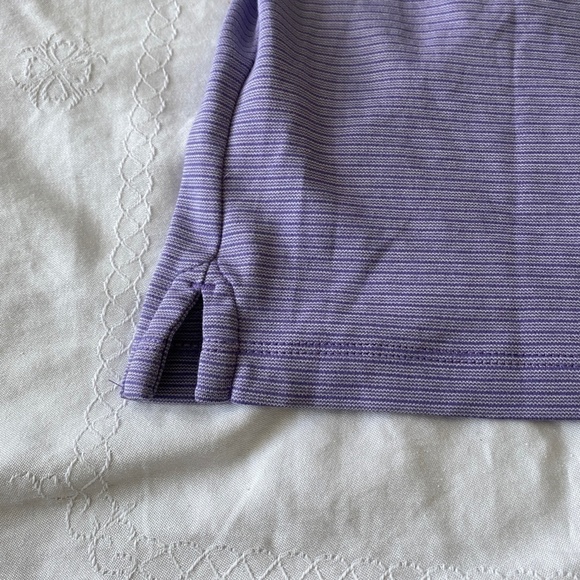 Calvin Klein Men's Purple Horizontal Stripe Short Sleeve Polo Shirt Size XXL - Picture 7 of 12